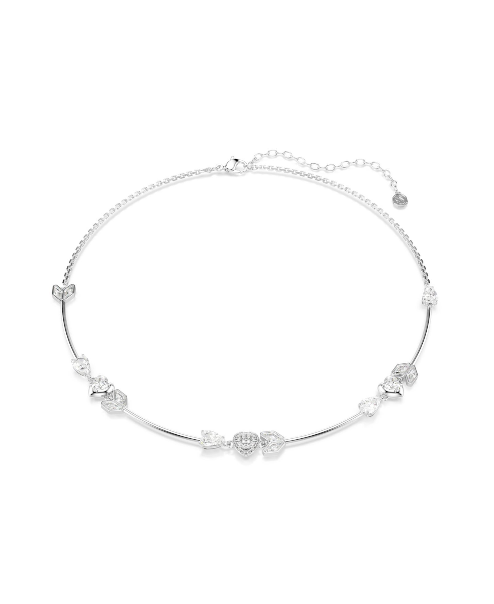 Swarovski Ожерелье Idyllia Heart with Arrow, White, Rhodium Plated