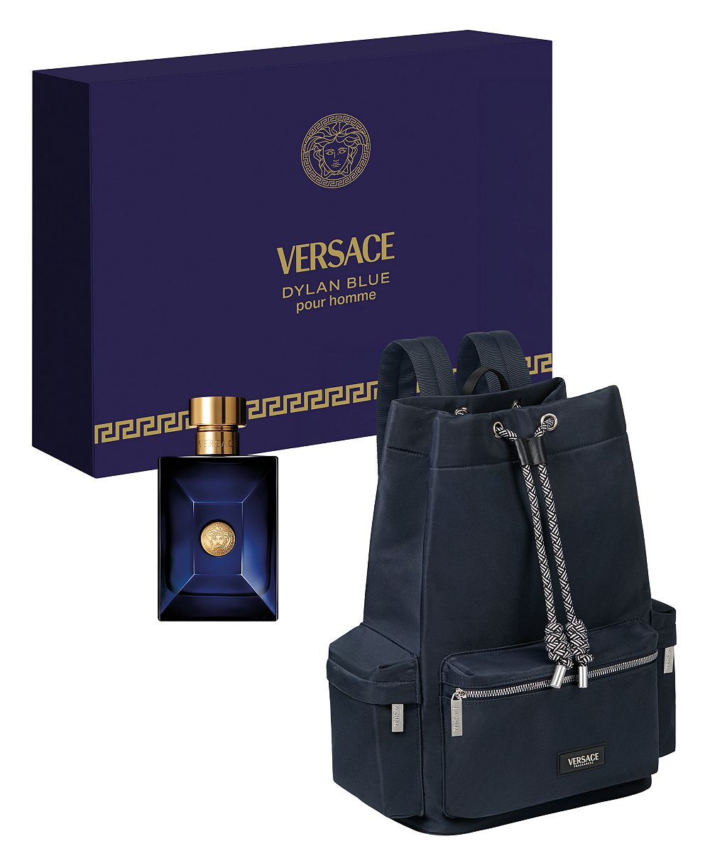 Versace 2-Piece Dylan Blue Pour Homme Eau de Toilette Summer Set with Backpack