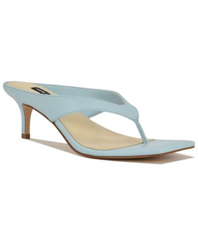 Женские нарядные босоножки Nine West Olanna Thong Kitten Heel