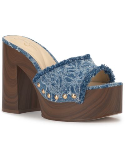 Jessica Simpson Women's Cezia Wooden Platform Sandals