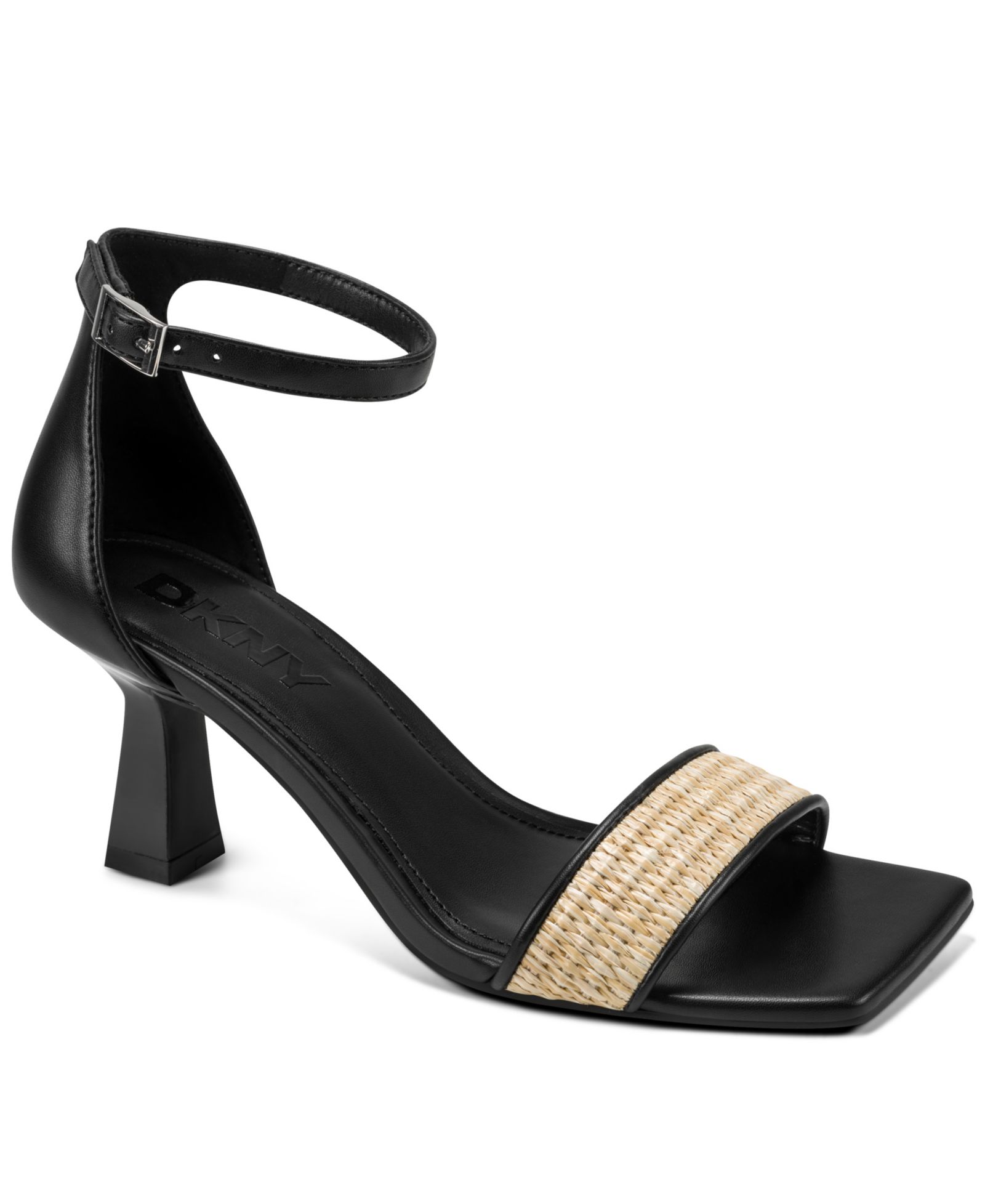 DKNY Women's Krazz Raffia Ankle Strap Sandals