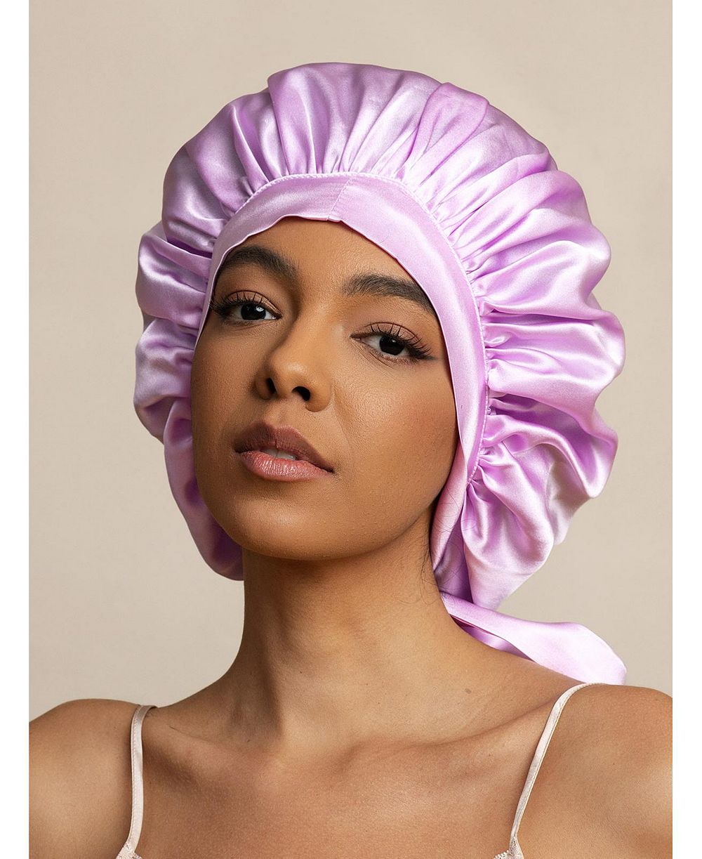 Шарлотка для волос SilkSilky Women's Mulberry Silk Bonnet с длинными лентами