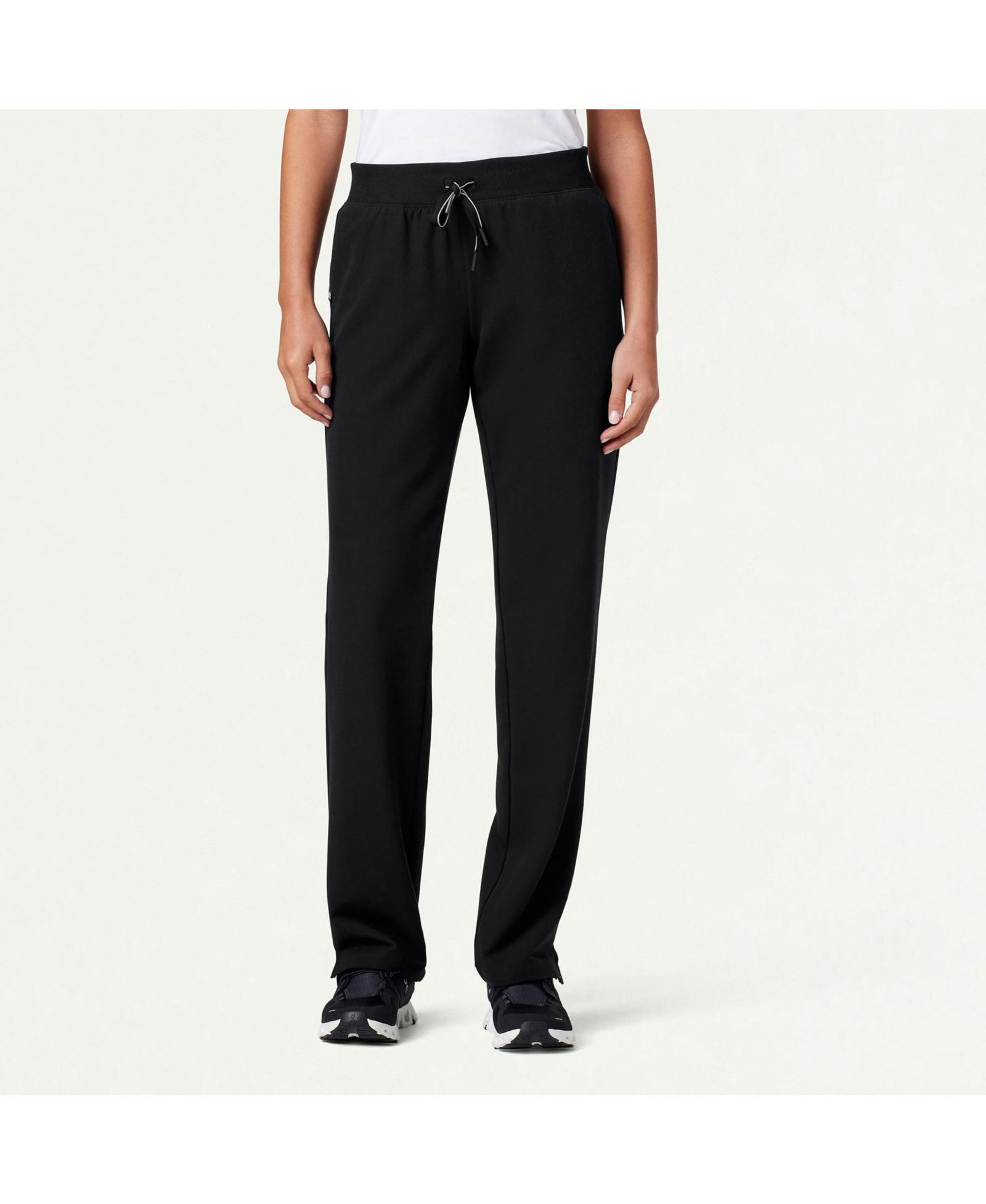 Jaanuu Petite Womens's Xenos 5-Pocket Classic Mid-Rise Scrub Pant
