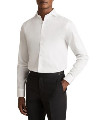 REISS Men's Storm Regular-Fit Cutaway Collar Twill Dress Shirt