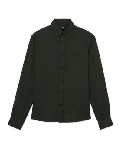 REISS Men's Queens Linen Regular-Fit Button-Down Shirt