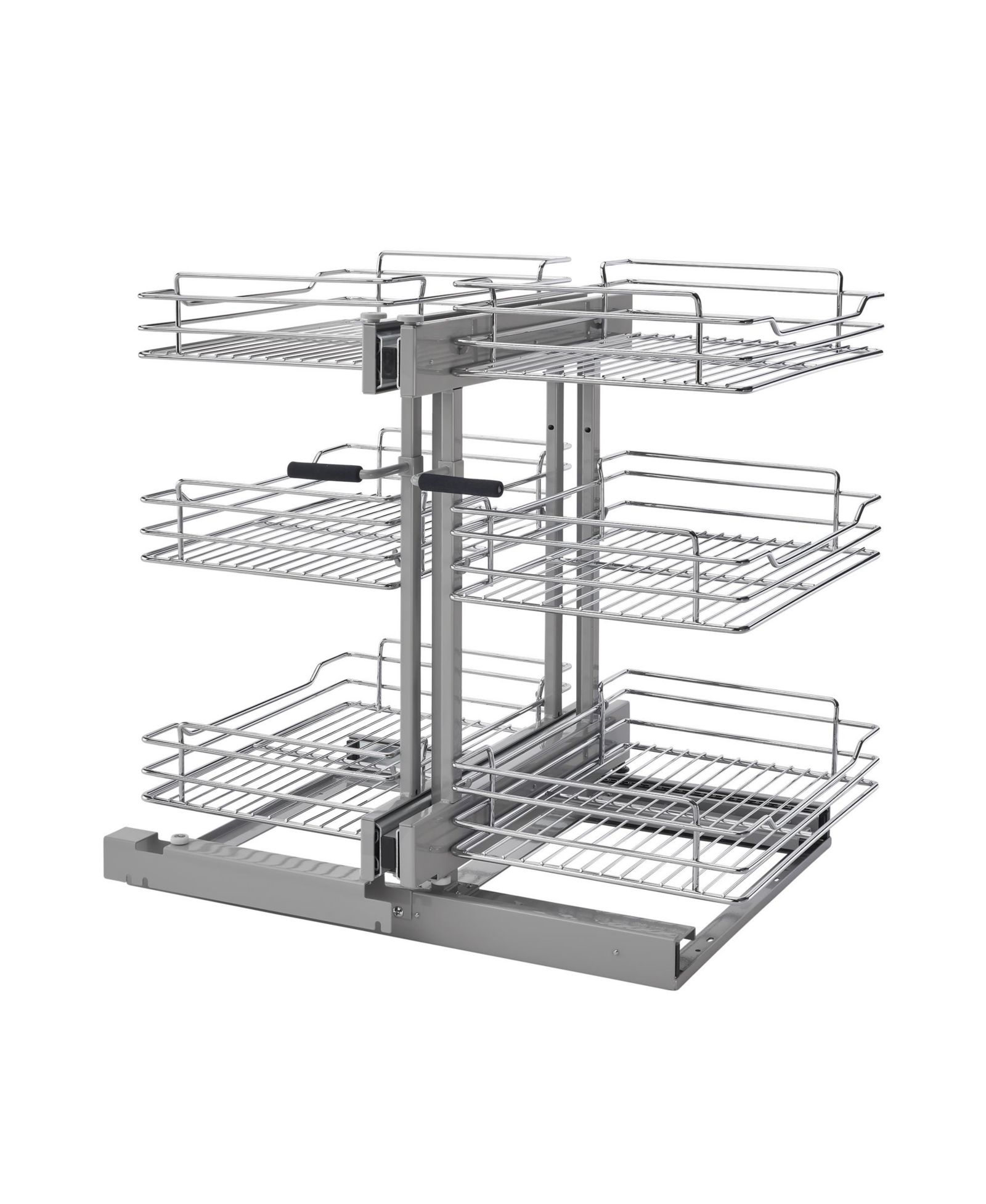 Rev-A-Shelf Pullout Corner Cabinet Organizer w/ Soft-close Three-Tier, 5PSP3-15SC-CR