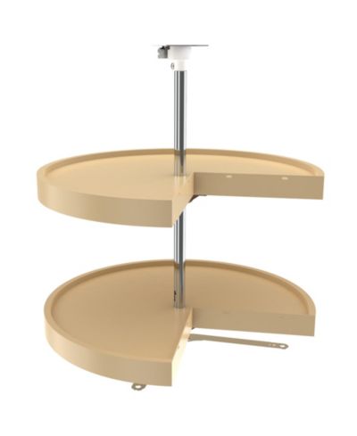 Вращающаяся подставка Rev-A-Shelf Lazy Susan, 2 полки, миндальный цвет