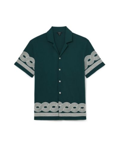 Мужская рубашка REISS Arden Embroidered Cuban