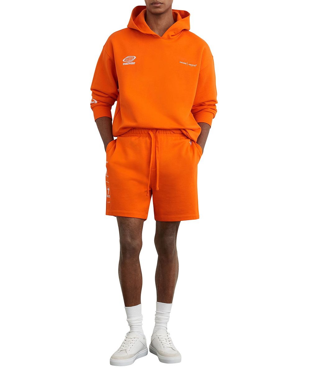 REISS Men's Rowan McLaren Racing Heavyweight Graphic Hoodie