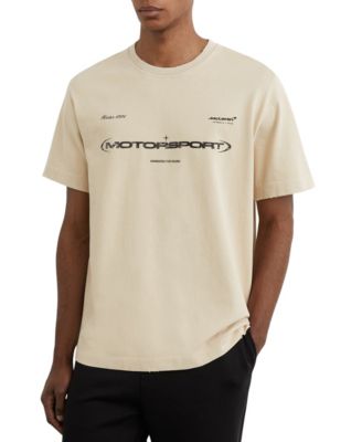 REISS Men's Arkon McLaren Racing Relaxed-Fit Washed-Lightly-Distressed T-Shirt