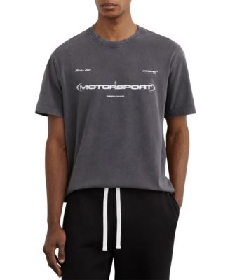 REISS Men's Arkon Graphic Distressed Relaxed-Fit T-Shirt