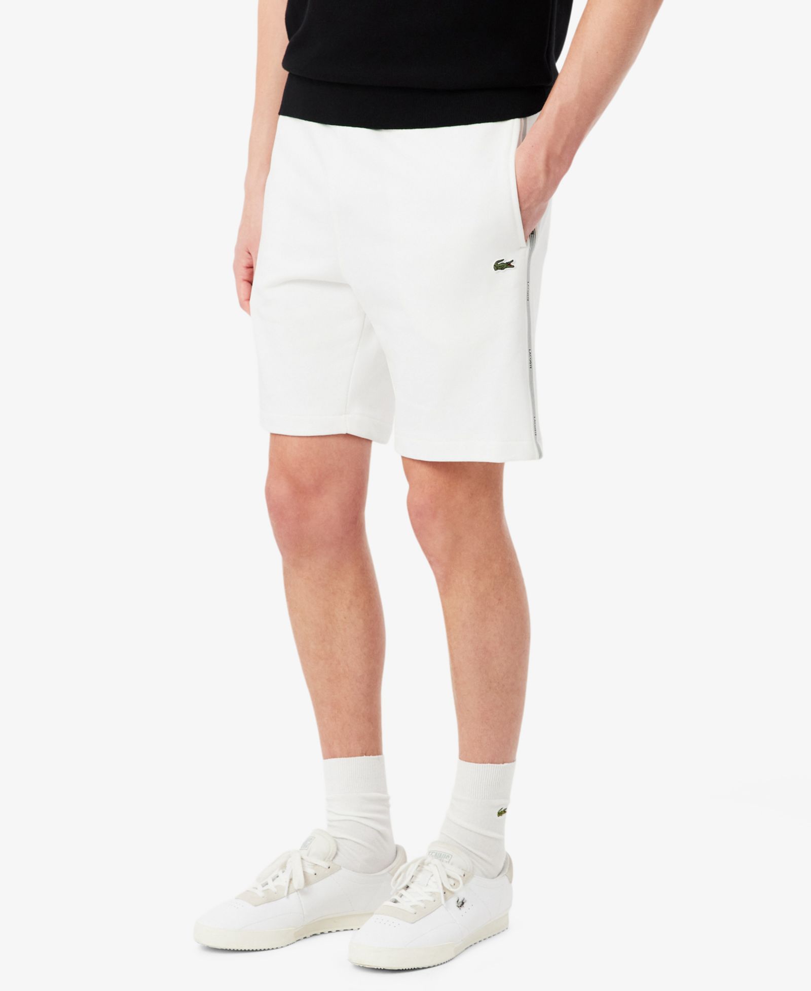 Мужские шорты Lacoste Regular-Fit Logo Stripe Fleece