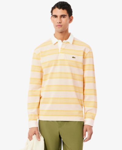 Мужская рубашка-поло Lacoste Relaxed-Fit Striped Piqu Rugby