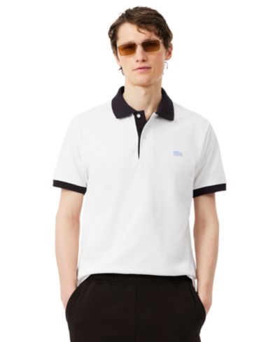 Lacoste Men's Cotton Classic-Fit Contrast Rib Polo Shirt