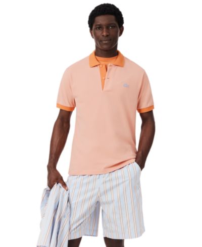 Lacoste Мужская рубашка поло из хлопка Classic-Fit Contrast Rib