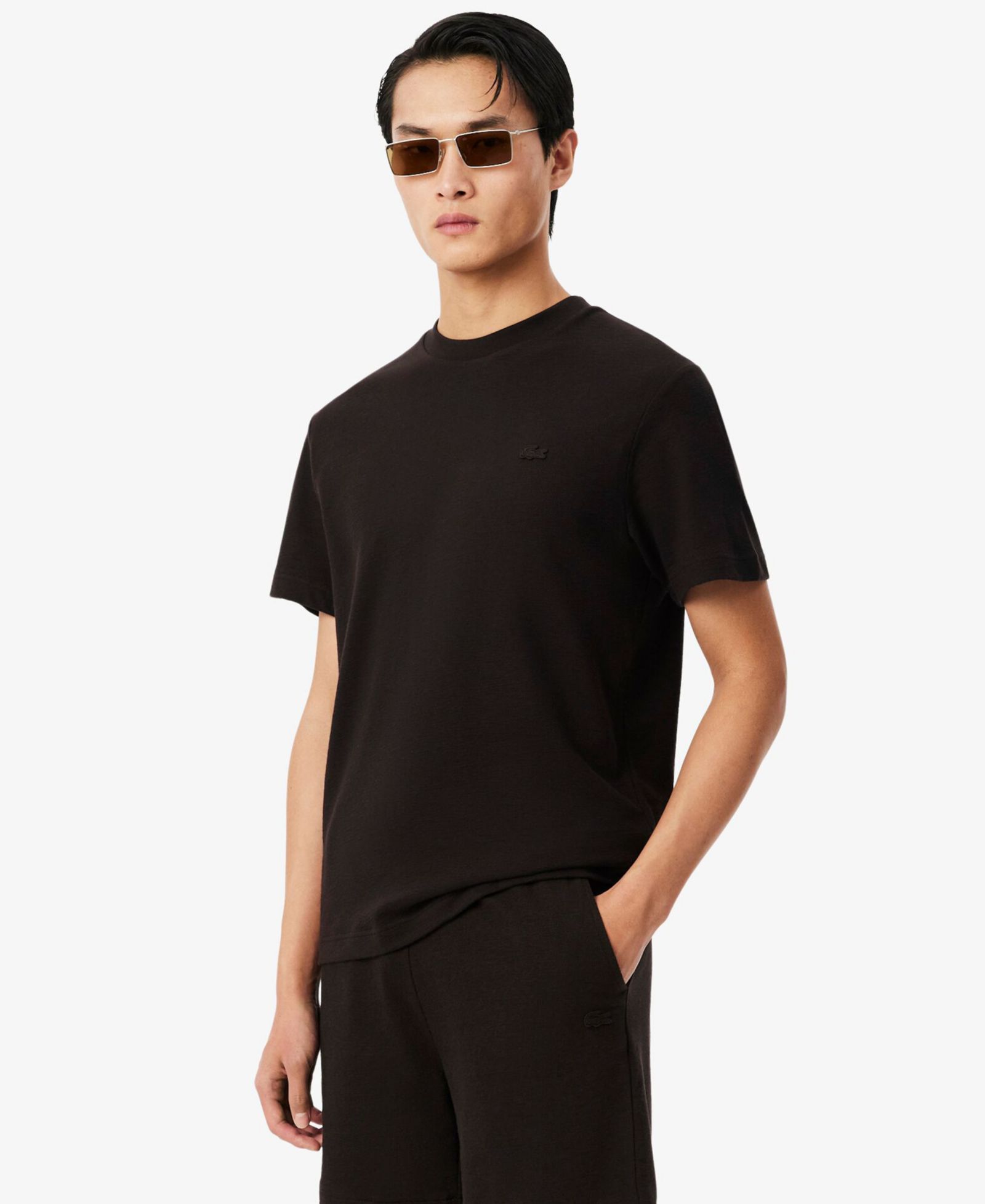 Lacoste Men’s Textured Crewneck Jersey T-Shirt