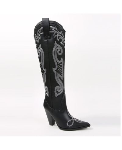 BERNESS Ashley Embroidered Western Knee-High Boots