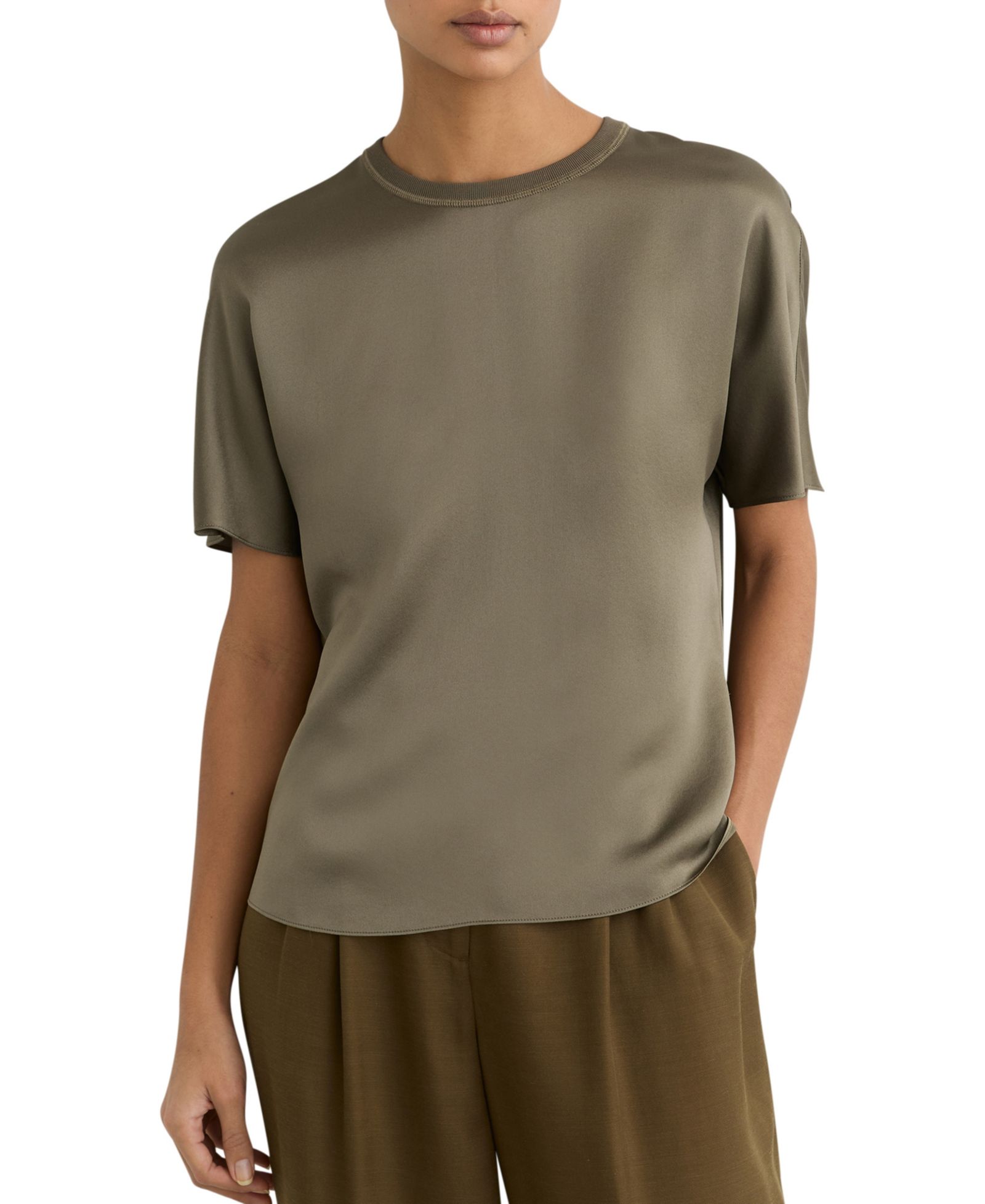 Женский топ REISS Lena Silk Short-Sleeve
