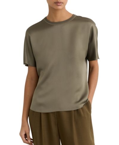 Женский топ REISS Lena Silk Short-Sleeve