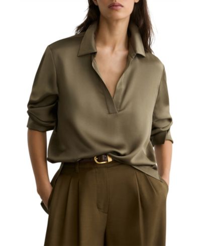 Блузка REISS Women's Silk Open-Collar