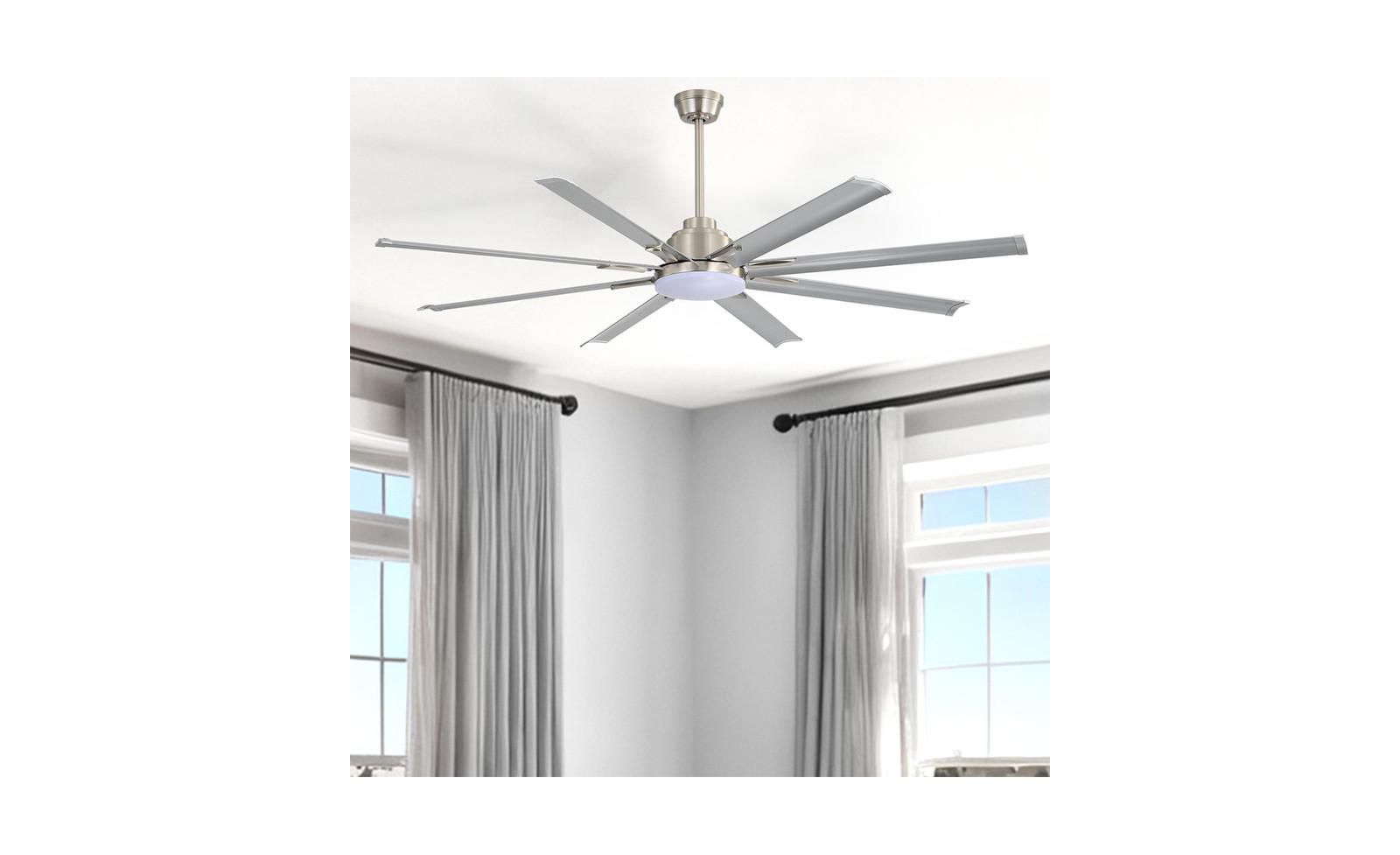 Sofucor 84-inch Standard Industrial 8-Blade LED Ceiling Fan with Remote and Intelligent Control and Voice Function