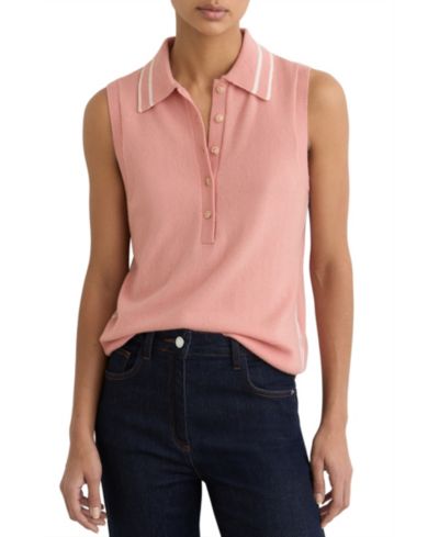 REISS Женский топ REISS Wool-Cashmere Sleeveless Polo