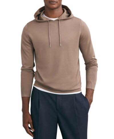 REISS Men's Holland Merino Wool Drawstring Hoodie