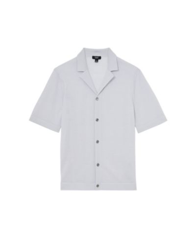 REISS Men's Grafton Cuban Merino Wool Shirt