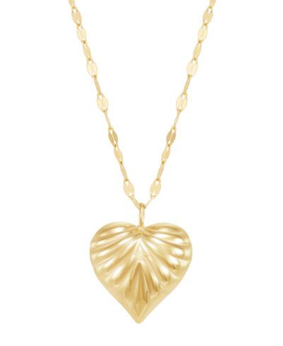 Подвеска в виде сердца из цельного золота 10k, Macy's