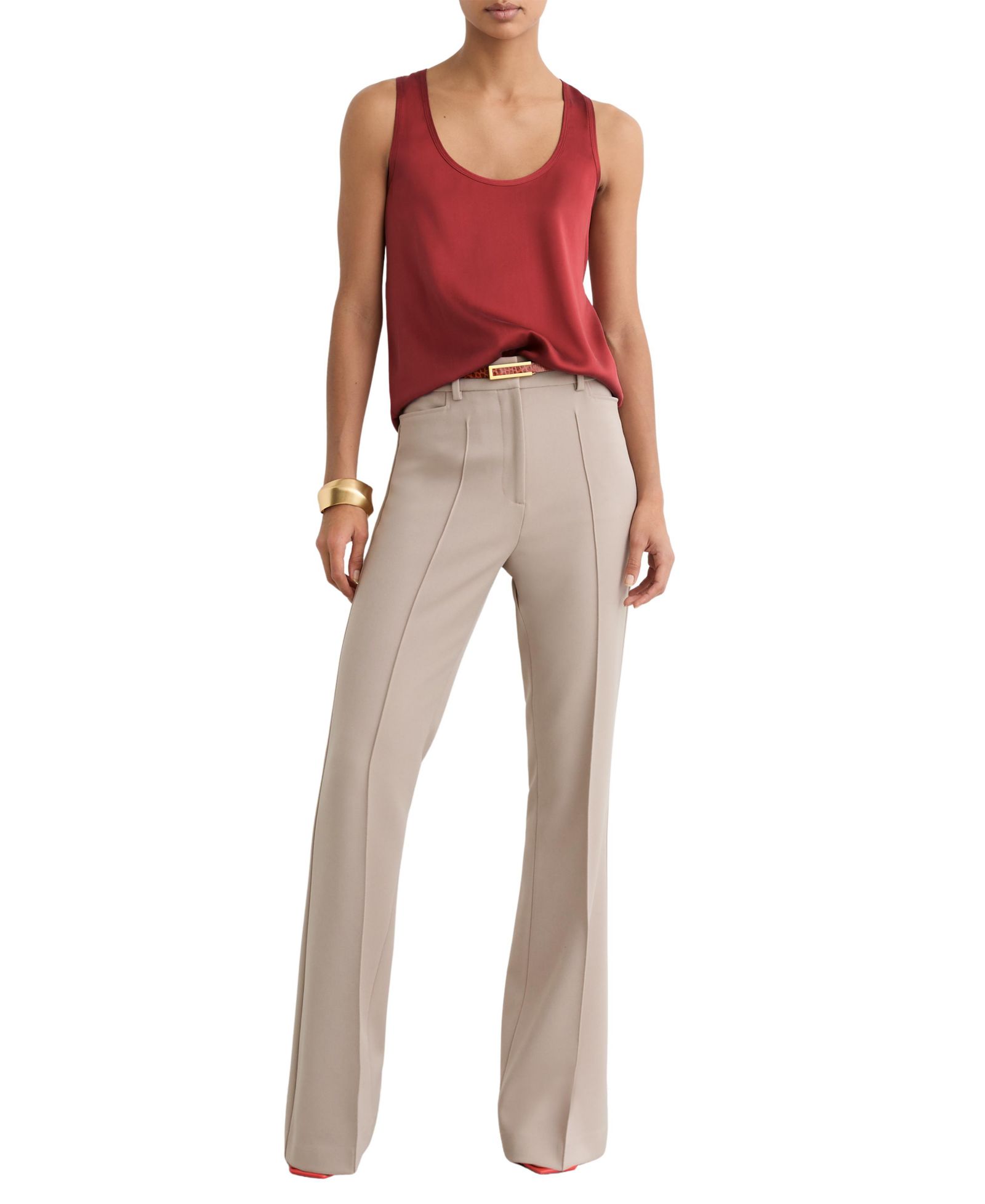 Женский топ REISS Ruby Silk-Front Cami Top