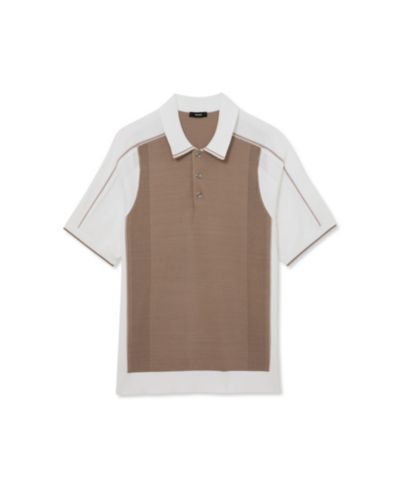 Мужская рубашка-поло REISS Claremont Half Button Color block