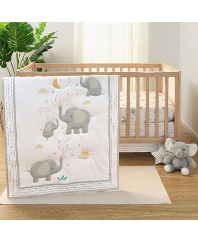 Комплект постельного белья The Peanutshell Elephant Whimsy, 3 Pieces