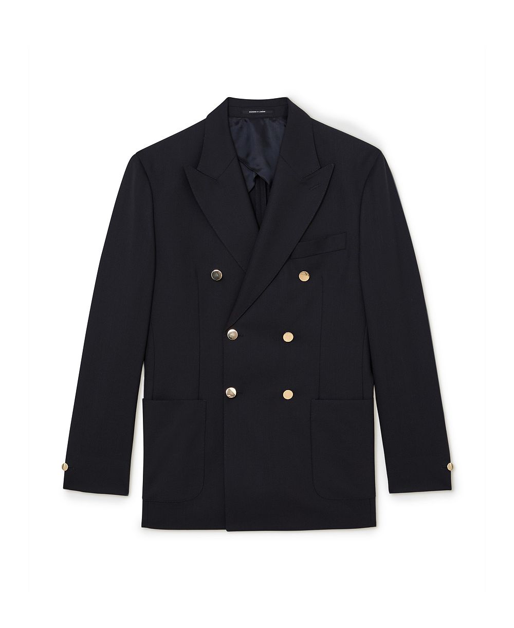 REISS Men's Captain Peak Hopsack Blazer