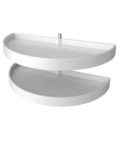 Rev-A-Shelf 33" Lazy Susan Half-Moon Polymer Two-Tier Blind Cabinet 6882-33-11-570