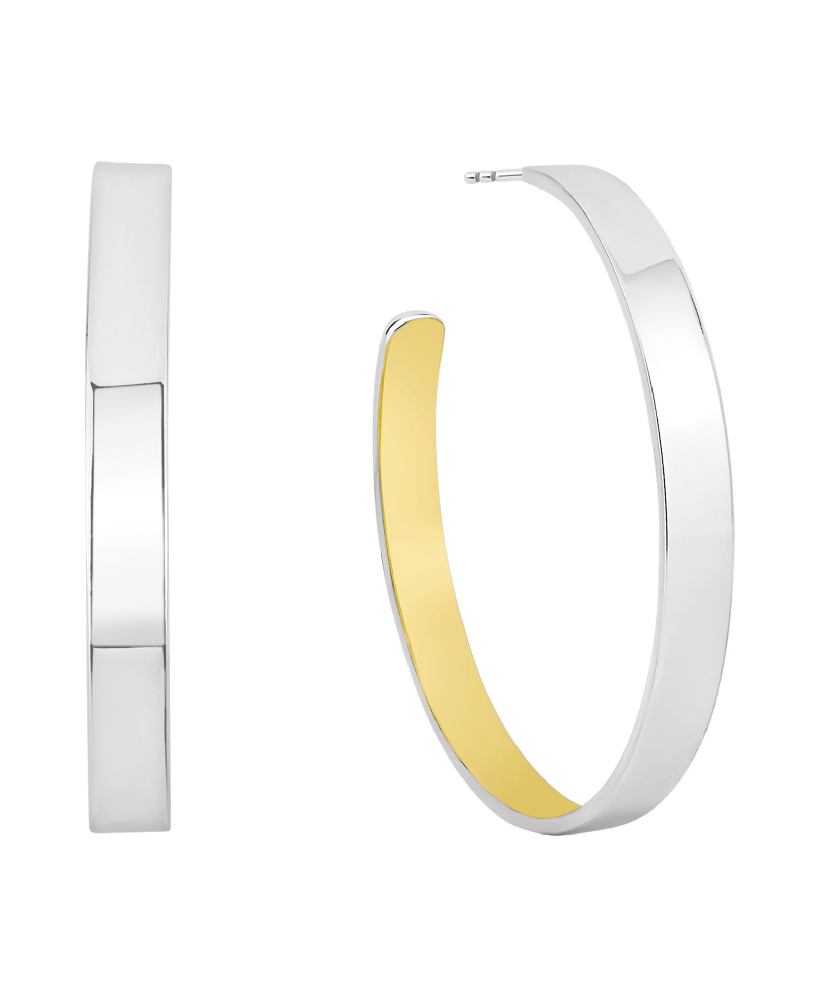 And Now This серьги-кольца Two Tone C Hoop