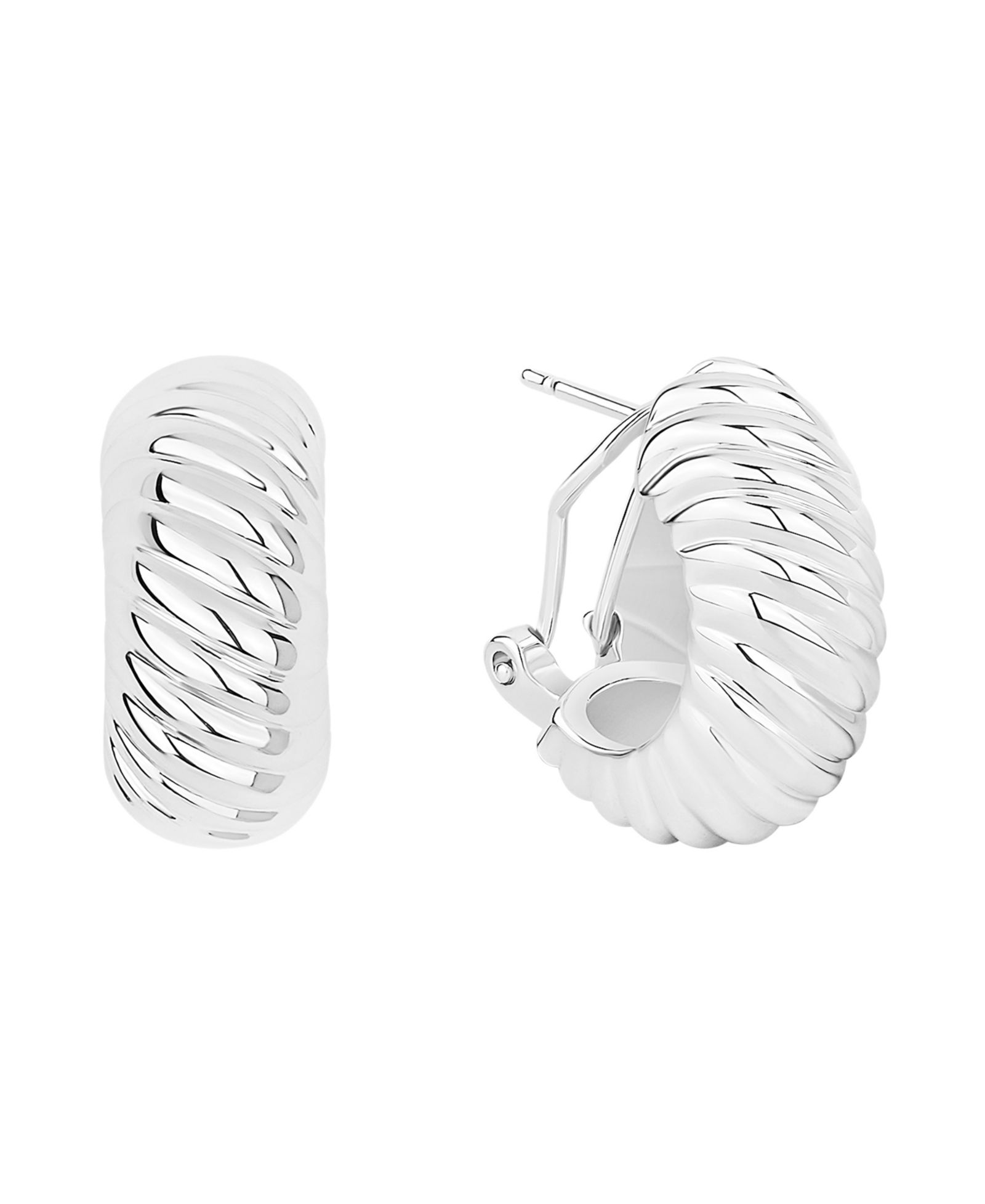 And Now This Puff Omega Hoop Earrings