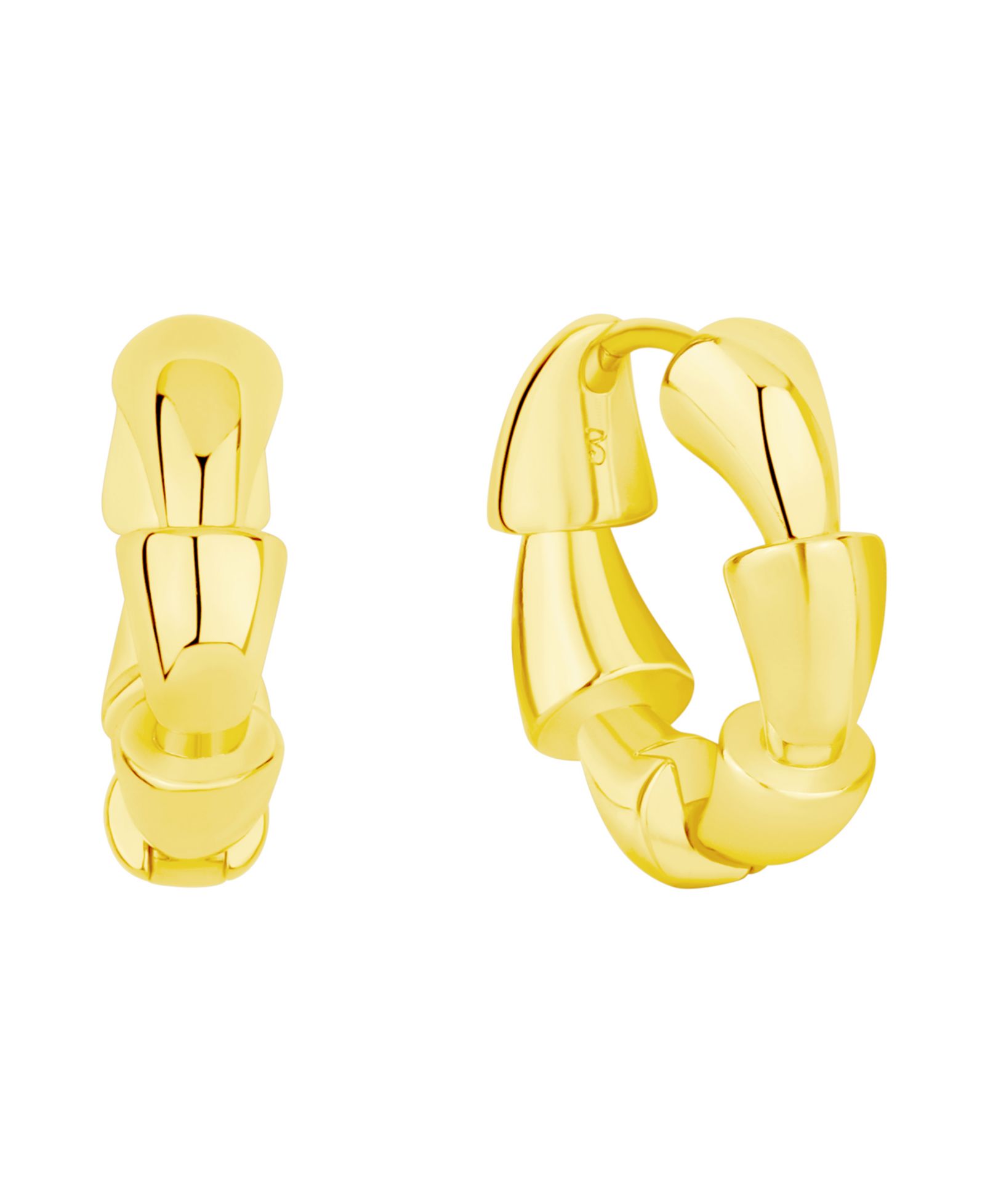 And Now This Graduated Point Hinged Hoop Earrings