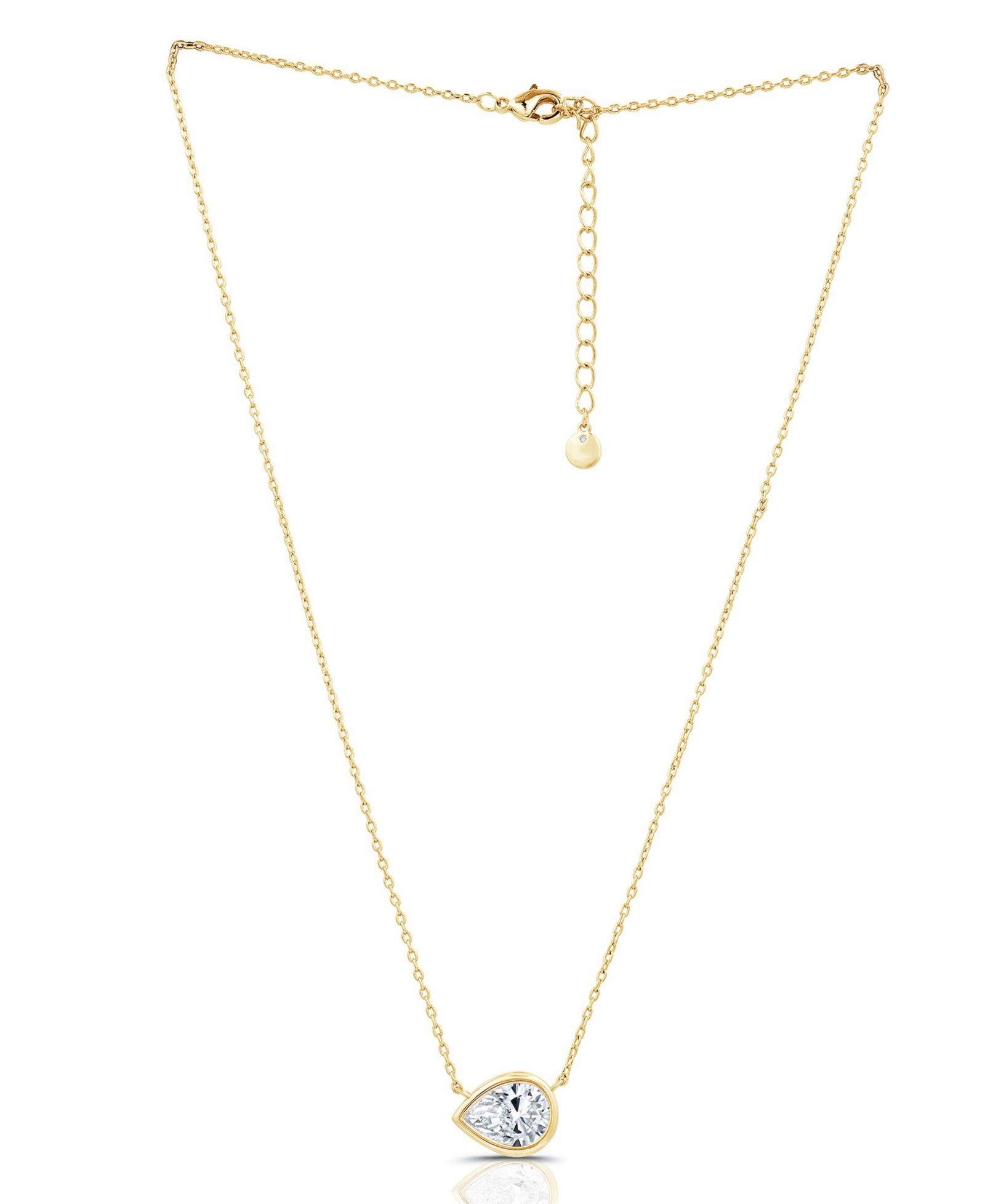 And Now This Cubic Zirconia Pear Shaped Necklace