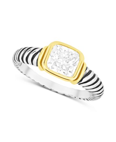 And Now This Кольцо с двухцветным Cubic Zirconia
