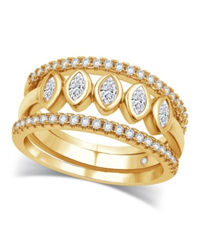 Кольцо And Now This Cubic Zirconia Stack