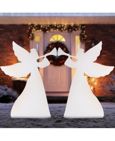 Декоративные рождественские ангелы Best Choice Products, 3ft, комплект из 2 шт., с устойчивыми опорами