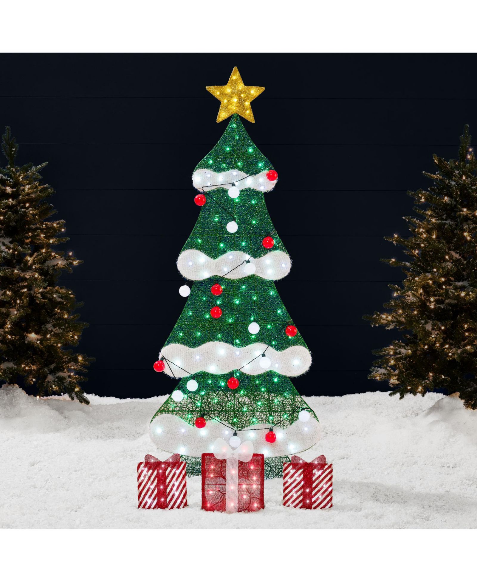 Рождественская елка Best Choice Products 6ft Lighted 2D с 170 LED Lights