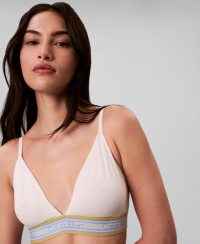 Calvin Klein Women's Icon Cotton Modal Lightly Lined Triangle Bralette QF8693