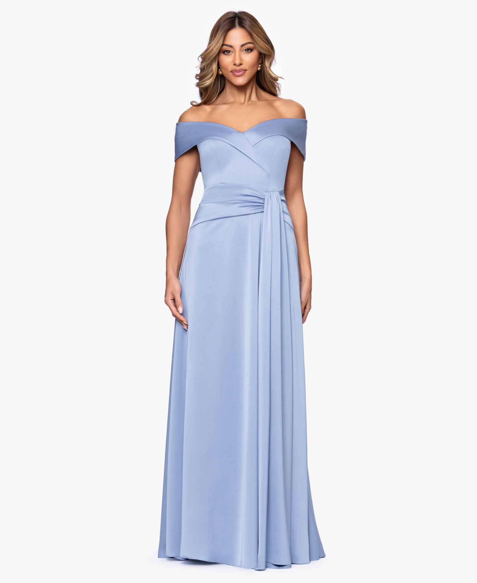 XSCAPE вечернее платье Petite Off-The-Shoulder