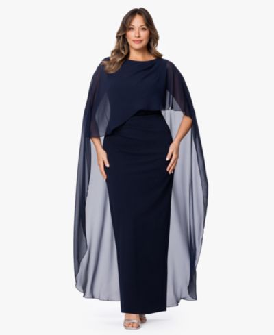 XSCAPE Plus Size вечернее платье силуэта sheath с круглым вырезом