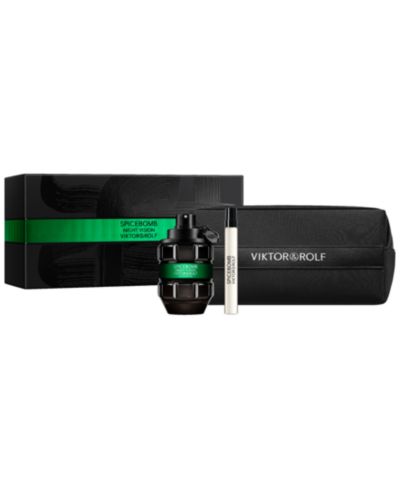 Подарочный набор парфюмерии Viktor & Rolf Spicebomb Night Vision 3-Pc. Eau De Toilette с дорожным спреем и дизайнерским мешочком