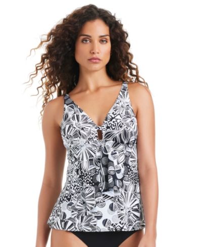 Beyond Control Women's Deep V-Neck Tankini Top