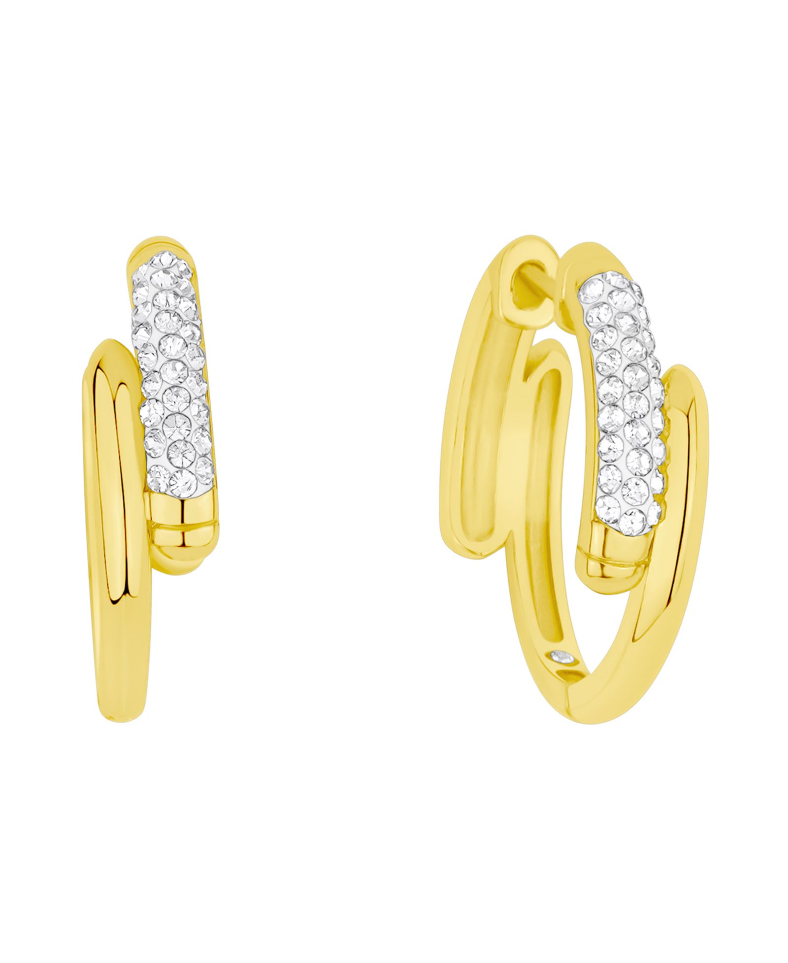 Серьги-кольца And Now This Crystal Bypass Hinged Hoop