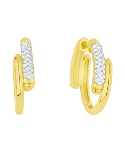 Серьги-кольца And Now This Crystal Bypass Hinged Hoop