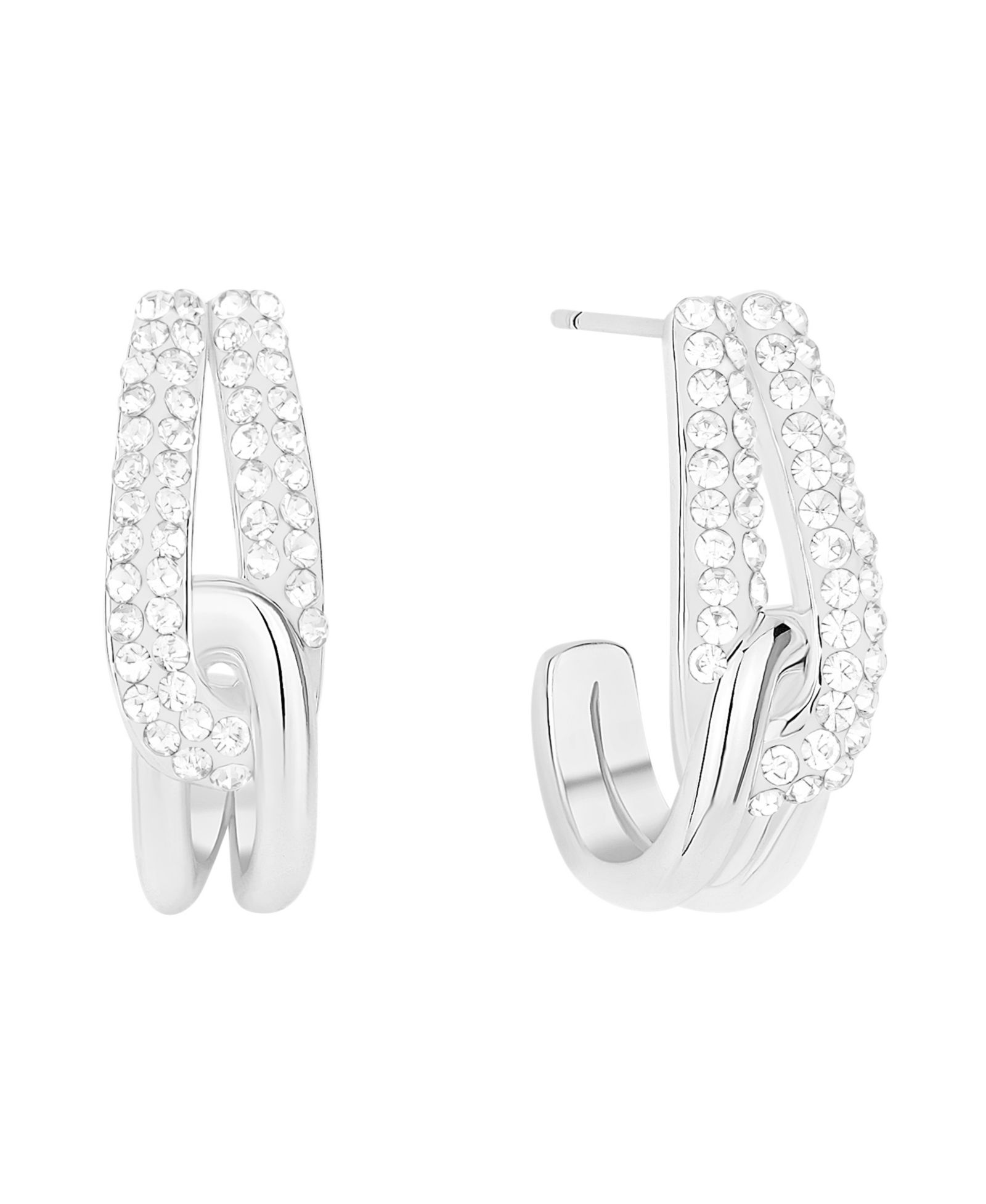 And Now This Серьги-кольца Crystal Interlock J